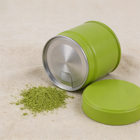 Boîtes en fer blanc personnalisées pour matcha avec couvercles hermétiques pour le stockage de matcha en poudre de qualité alimentaire et la conservation de la fraîcheur du thé