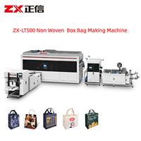 Machine de fabrication de sacs shopping non tissés entièrement automatique à haute productivité ZX-LT500 avec moteur
