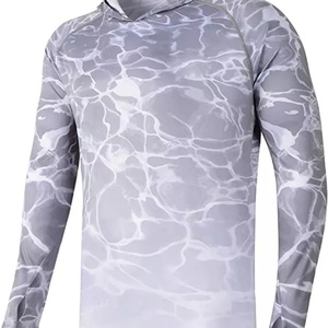Camiseta de Pesca con Capucha de Manga Larga, Protección UV, Secado Rápido, Color Naranja, Sublimada, Reciclada - Product Image 3