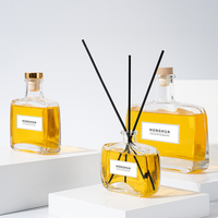 Flacon diffuseur de parfum en verre de luxe pour la maison, aromathérapie, récipient vide disponible en tailles 100 ml, 200 ml, 500 ml