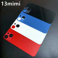 Remplacement de la vitre arrière à grande ouverture pour iPhone 13 Mini 13 Pro Max, panneau de verre arrière, couvercle de batterie