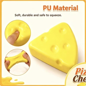 12 Piezas Caja PDQ Juguete Blandito de Queso para Apretar, Juguete de Alimentos Realistas para Aliviar el Estrés, Resistente a Desgarros, Lavable, Regalo <span class=keywords><strong>Sorpresa</strong></span> de Cumpleaños para Niños - Product Image 2