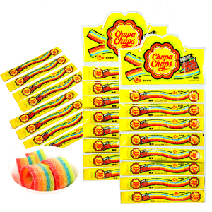 10,5 GFruity Rainbow <span class=keywords><strong>Candy</strong></span> cinturón recubierto <span class=keywords><strong>de</strong></span> azúcar arcoíris gomoso caramelo bocadillos exóticos barras <span class=keywords><strong>de</strong></span> caramelo - Product Image 1