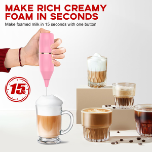 Latte Foam Handheld Milk Frother Professional,Electric Milk Frother Coffee Mixer Blender Milk Frother - Product Image 3