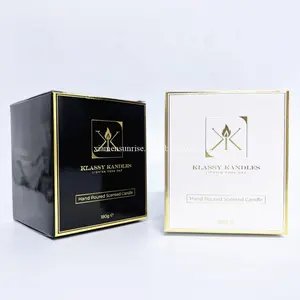 Wholesale Candle Boxes Gold Stamping Candle Jars Small Box Shipping Boxes For Candles With Sticker