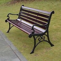 Banc et pieds de chaise de jardin en fonte de fer, résistants aux UV et ignifuges, pour usage extérieur dans les jardins, parcs et hôpitaux