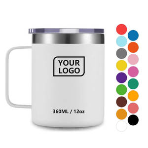 Vaso Térmico de Acero Inoxidable 304 de Doble Pared de Alta Calidad con Logotipo Personalizado, Taza de Café al Vacío con Asa para Camping - Product Image 1