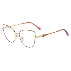 <span class=keywords><strong>Lunettes</strong></span> optiques œil-<span class=keywords><strong>de</strong></span>-chat pour femmes, monture tendance, anti-lumière bleue, verres unis, surdimensionnées, pour ordinateur, avec prescription - Product Image 6