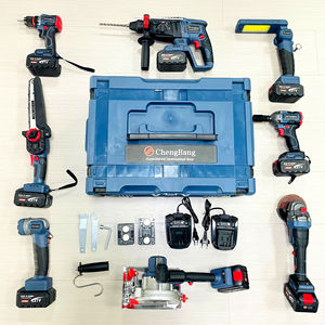 8pcs Battery <b>Power</b> <b>Tool</b> Kits Hammer Drill Brushless Angle Cordless Wrench Portable Saw Combination <b>Tool</b> Set - Product Image 1