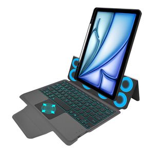 Custodia per Tablet con Tastiera Wireless Magnetica Staccabile per <span class=keywords><strong>iPad</strong></span> <span class=keywords><strong>Air</strong></span> 11 2025 M3 2024 M2 con Touchpad - Product Image 3