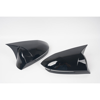 Coque de rétroviseur style klaxon pour Hyundai Tucson 2021-2025, en ABS noir brillant/aspect carbone, avec adhésif 3M, garniture de coque de rétroviseur latéral