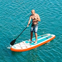 Fabricants OEM, planches de paddle gonflables personnalisées de la série PB, matériau PVC, écologiques, couleur bleue, surf en haute mer