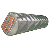 Bobine à ailettes composite aluminium-acier, conception compacte pour un gain de place, idéale pour l'équipement d'atelier de séchage des fibres de lin