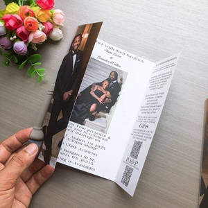 Brochures d'invitation de mariage personnalisées professionnelles, impression de livrets pliés en trois, magazine, livre, magazine de soins pour petites entreprises - Product Image 4