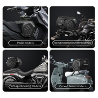 MOTOCENTRIC Sac de Coffre Universel pour Scooter, Sacoche de Rangement Étanche, Sac Avant à Crochet, Sacs de Selle Moto, Sac de Casque Compatible Tous Vespa