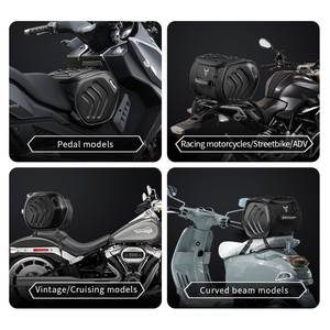 Borsa Bauletto Cargo Universale da Scooter MOTOCENTRIC Impermeabile con Gancio Portautensili Anteriore Borse da Coda per Moto Portacasco Compatibile con Tutte le <span class=keywords><strong>Vespa</strong></span> - Product Image 2