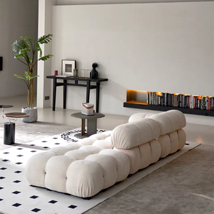 Sofá Modular de Combinación Libre, Estilo Camaleón Crema, Tela Simple, Bloque de Tofu, Muebles de Sala de Estar, Sofá Bloque - Product Image 3