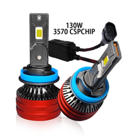 Haute Puissance Led Lumière H11 130W 13000lm Phare De Voiture H7 H4 H11 9005 LED Ampoules De Phare De Voiture Avec Canbus Led Ampoule De Phare pour Voiture