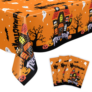 Halloween <b>Tablecloth</b> <b>Rectangle</b> Reusable Party Decoration for Halloween Celebration - Product Image 3
