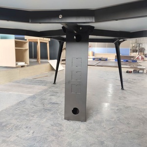 Suministro directo de muebles Guangzhou <span class=keywords><strong>BERSON</strong></span> forma redonda MARCO DE 3 asientos patas de mesa de oficina de acero - Product Image 4