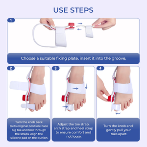 Tech Love Stepless Knob Bunion Corrector Brace pour un Hallux Valgus efficace et un <span class=keywords><strong>traitement</strong></span> des orteils chevauchants - Product Image 3