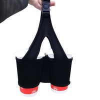 Ensemble personnalisé de 2 porte-gobelets en néoprène lavables, manchon isotherme pour tasse à café, sac isotherme pour le camping en plein air
