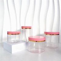 IBELONG 50ml 80ml 100ml 120ml 150ml 8oz 250ml 500ml Pot en plastique PET transparent vide avec couvercles roses
