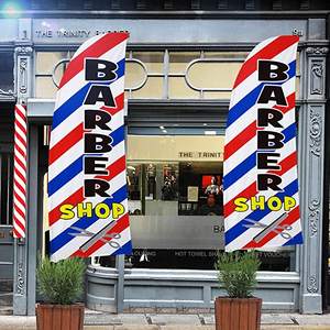 Оптовая продажа, персонализированный нож 8 футов, пляжный парикмахерский магазин, рекламный флаг с пером - Product Image 4