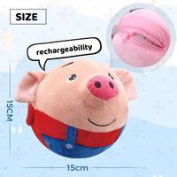 ZMaker nouveau USB Rechargeable dessin animé cochon électronique interactif chien jouet animal de compagnie balle rebondissante actif mobile animal de compagnie en peluche chien grinçant jouet
