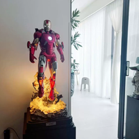 Escultura de Personaje de Marvel 1:3, Adorno Grande Luminoso de Iron Man, Decoración para Cibercafé o Cine
