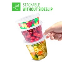 Contenants de charcuterie de 8/12/16/24/32 oz avec couvercles pour la préparation des repas, sans BPA, empilables, compatibles micro-ondes, lave-vaisselle et congélateur, gobelet à soupe
