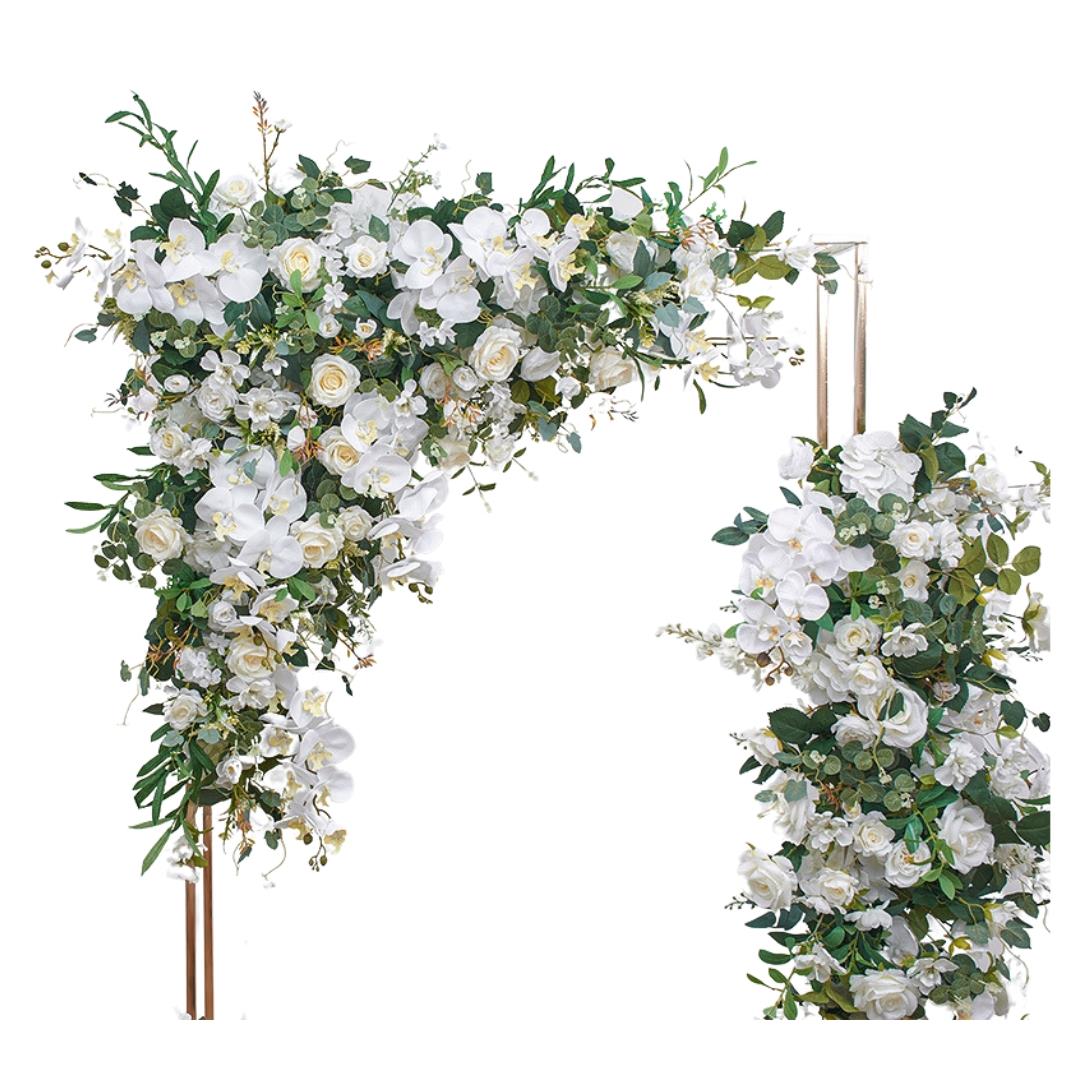 Artificial Floral Swags Centerpieces Arrangements for Sweetheart/Head Table Decor Wedding Car Wall Window Arch Home Garden Decor