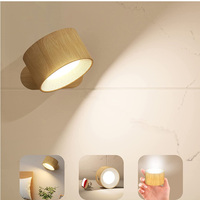 Applique murale rechargeable à piles, lampe LED magnétique avec télécommande, 3 modes de couleur, rotation à 360°, veilleuse moderne