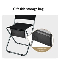 Aluminiumlegierung 600D Oxford-Stoff Klappstuhl mit Erhöhter Rückenlehne Ultraleicht Tragbar für Outdoor Reisen Strand Angeln