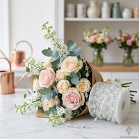 Bunga Buatan Kreatif Gypsophila Tali Pancing Rantai Mutiara DIY Aksesori Buket Buatan Tangan Hiasan Rambut Wisuda Natal