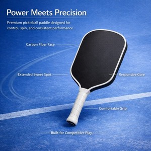 Pala de Pickleball HYM de Alta Calidad y Durabilidad, Roja, <span class=keywords><strong>BEN</strong></span> JOHNS, 16mm 14mm GEN4 TFP, Núcleo de Panal de Abeja sin Bordes, de Fibra de Carbono, para Niños - Product Image 3