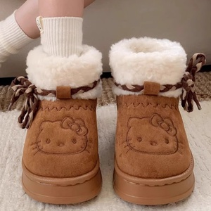 <span class=keywords><strong>Bottes</strong></span> de neige mi-<span class=keywords><strong>mollet</strong></span> tendance rétro XIXITIAO, marron, fourrure, plateforme, imperméables, <span class=keywords><strong>bottes</strong></span> de cheville pour femmes, pour l'extérieur - Product Image 2