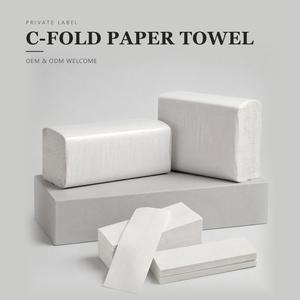 Paquete al por mayor de toallas de papel plegadas en C, suaves y absorbentes, de pulpa reciclada blanca. - Product Image 6