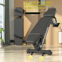 Bangku Dumbbell Lipat Tiga Tingkat yang Dapat Disesuaikan, Laris 2026, Posisi Incline/Decline/Flat, Flying Bird Bench Press, Tebal