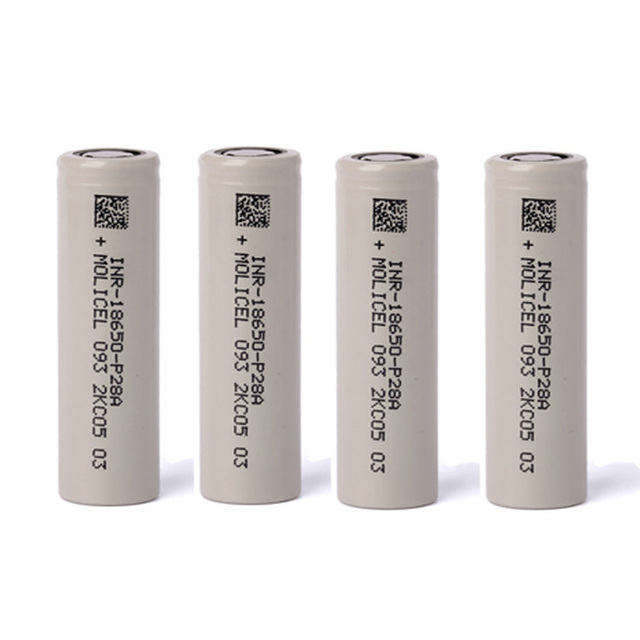 Molipo Cylindrical Lithium Li-ion Battery INR21700 P28A 2800mah Molicel Grade a Power Cell LiNiMnCoO2 Cathode 500-Cycle Life