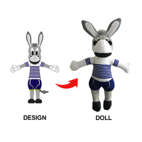 Peluche personnalisée professionnelle poupée personnalisée logo personnalisé service d'usine OEM réaliste