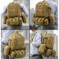 Mochila de Senderismo al Aire Libre al por Mayor, Sistema MOLLE, Impermeable, Mochila de Trekking de Gran Capacidad, Bolsa de Viaje para Campamento