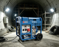 Yuchai 7kW/8kW Geräuscharmer Tragbarer Dieselgenerator Elektrischer Start 230V 1800 U/min Hocheffizient AVR Räder YC7GF-3