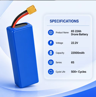 Paket Baterai Lithium-ion Isi Ulang Tahan Lama 6S 22.2V 22Ah 500 Siklus 10c Dengan BMS untuk Peralatan Survei Udara