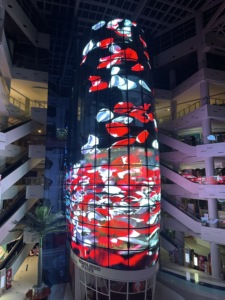 LED Transparent Display Pixel 15mm Indoor Floor <b>Stand</b> Advertising Signage 3500 cd Brightness 160° Viewing Angle - Product Image 5