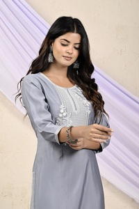 ชุดเดรสผ้าคอตตอนสำหรับผู้หญิงชุดเดรสงานปักผ้าเรยอนเคอร์ติใส่สบายดีไซน์ใหม่2025ราคาประหยัด - Product Image 4