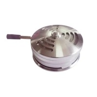 Système de gestion de la chaleur pour charbon de chicha en alliage d'aluminium, sans barrière en feuille de carbone, accessoire simple et léger pour narguilé