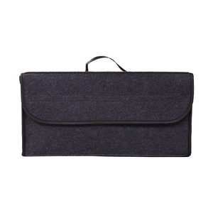 <b>Car</b> Felt Foldable Spacious Trunk Travel Road Trips Universal Fit Storage <b>Box</b> Soft Felt Organizer Trunk Organizer - Product Image 1