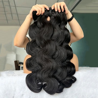 Paquetes de Cabello Humano Virgen Natural Vietnamita al por Mayor, con Cutícula Alineada, Sin Procesar, Ondulado, Extensiones de Cabello