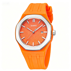 Stainless Steel Alloy <b>Case</b> Quartz <b>Watch</b> Fashion Sports Silicone Strap Calendar Quartz <b>Watch</b> Couple <b>Watch</b> - Product Image 3
